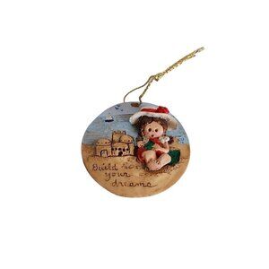 Kauffman Kollection La Berge 88 BUILD YOUR DREAMS Sand Castle Painted Ornament